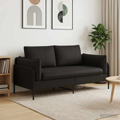 2-Seater Sofa 2-Seater 188 x 81 x 89 cm Velvet 145 cm Black