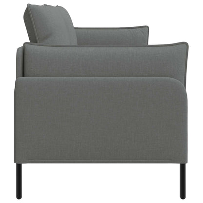 Sofa 222 x 81 x 89 cm Fabric 3-Seater Dark grey