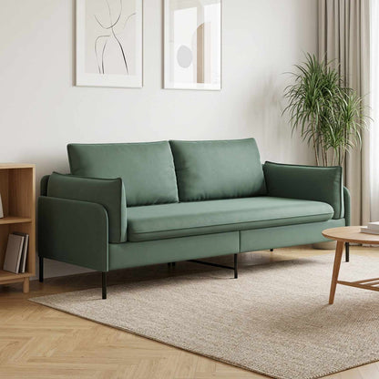 3-Seater Sofa 222 x 81 x 89 cm Velvet 180 cm Sea green