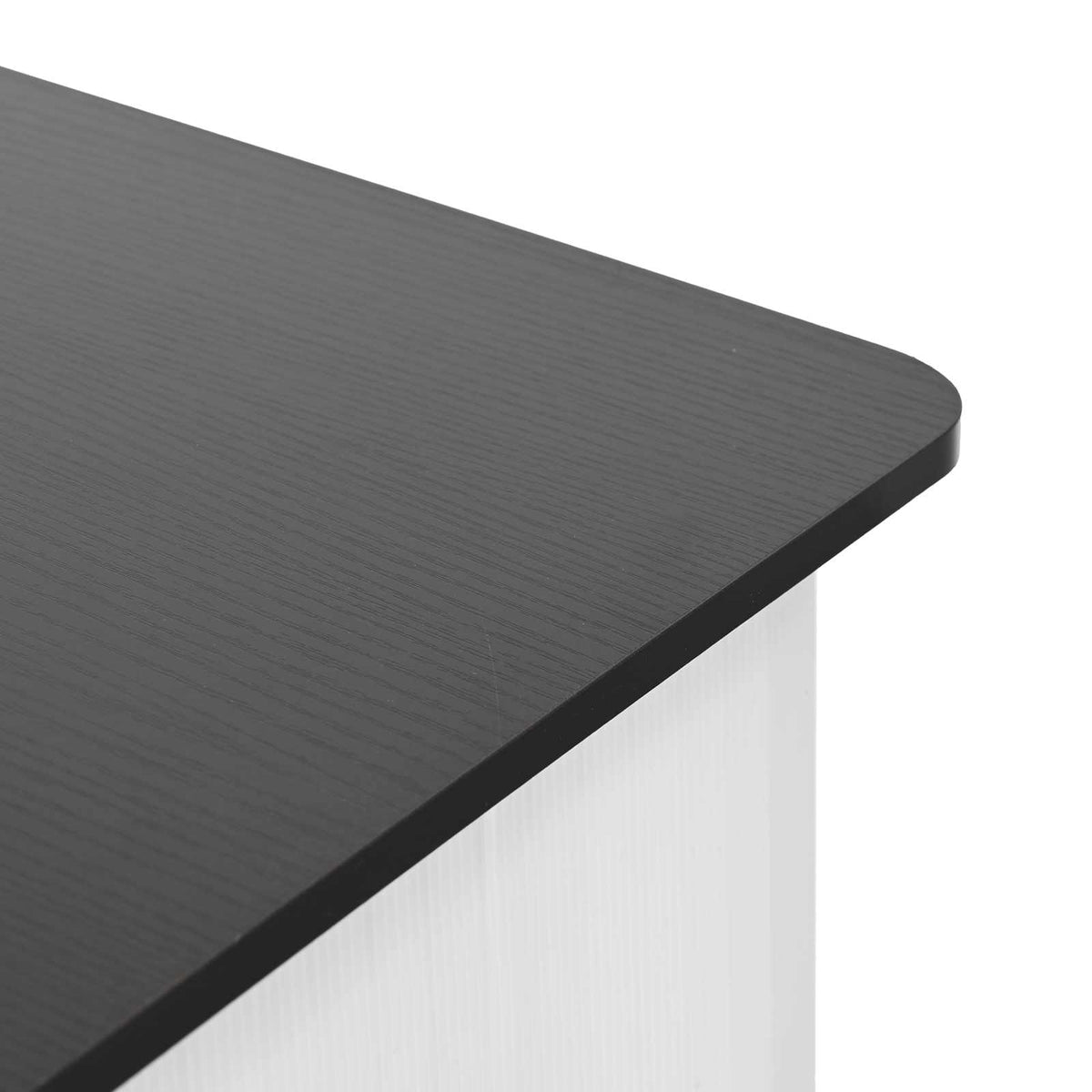 Trade Show Counter 80 x 40 x 93 cm Black and white