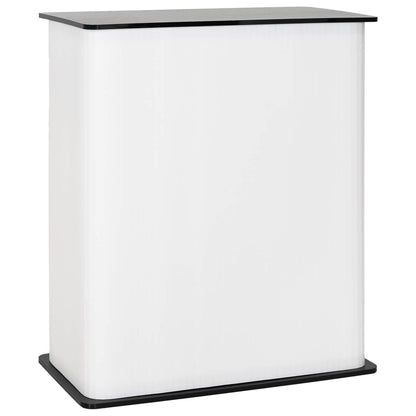 Trade Show Counter 80 x 40 x 93 cm Black and white