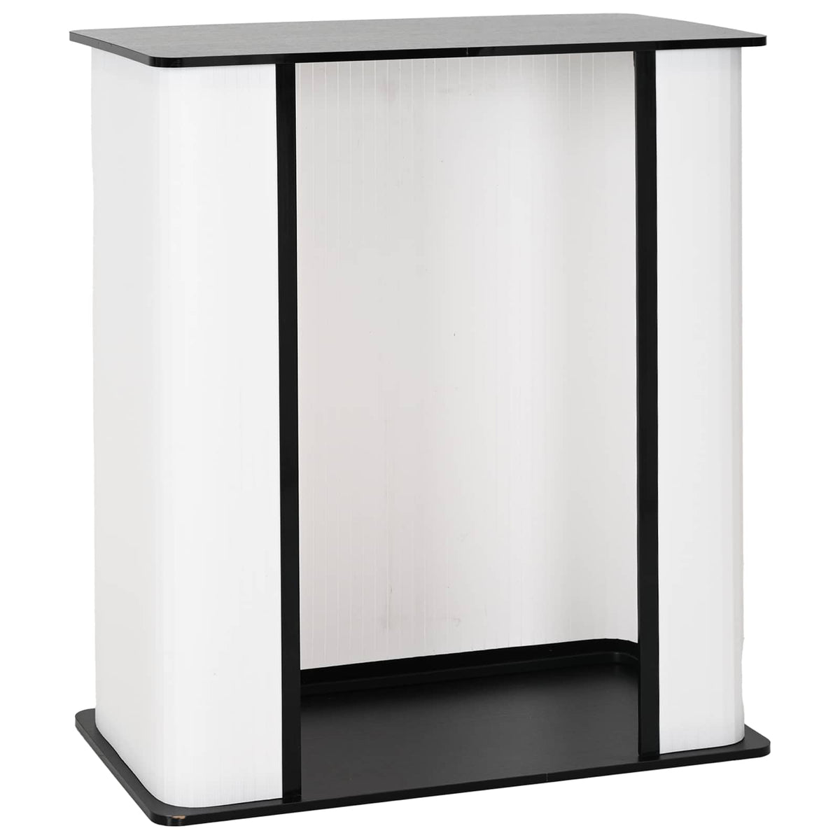 Trade Show Counter 80 x 40 x 93 cm Black and white