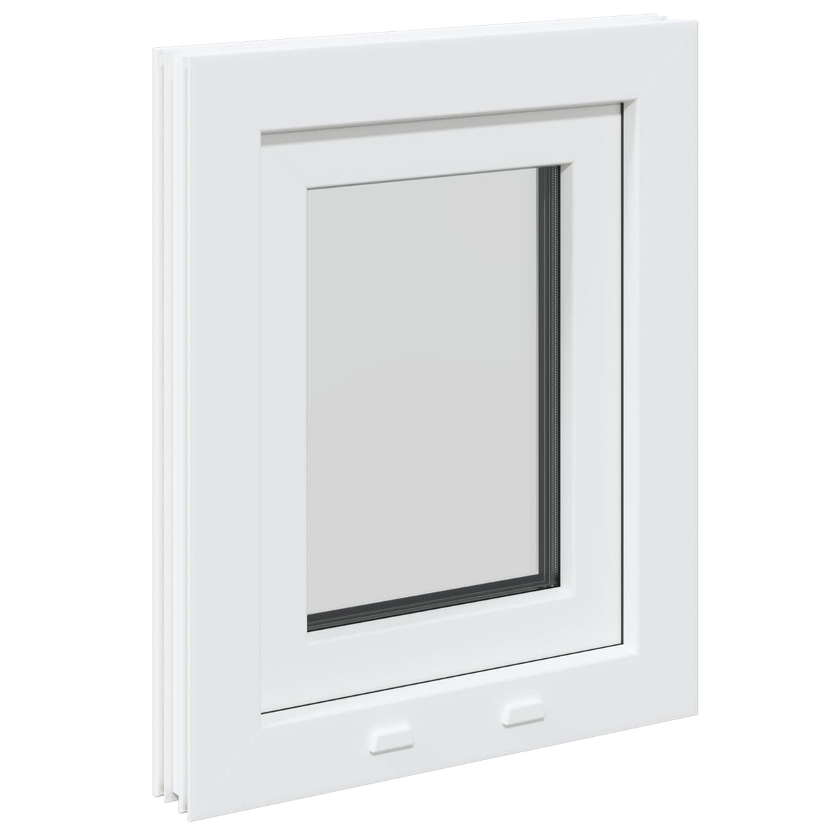Basement Window Internal Colour RISOR 45x 50 cm Tilting and Turn Right White Two-layer 45 cm