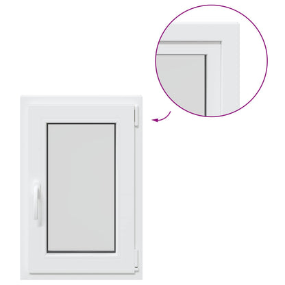 Basement Window Internal Colour RISOR 40 x 70 cm Tilting and Turn Right White Three-layer 40 cm