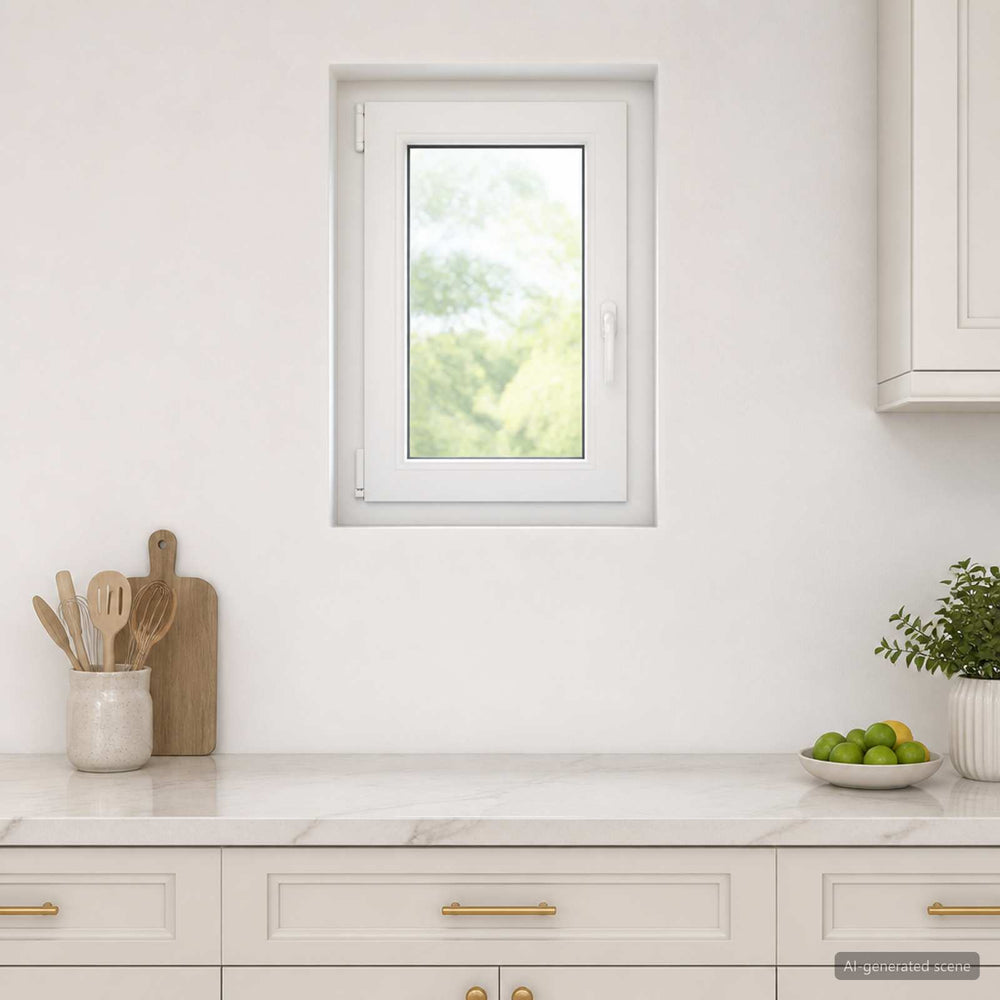 vidaXL Basement Window Internal Colour RISOR 40 x 70 cm Tilting and Turn Left White Three-layer