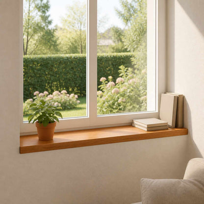 Window Sills 2 pcs Solid Oak Wood Depth 30 cm Brown 70 cm