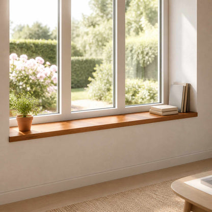 Window Sills 2 pcs Solid Oak Wood Depth 30 cm Brown 110 cm