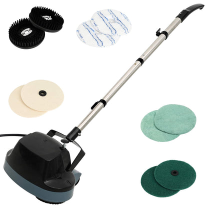vidaXL 5 in 1 Twin Head Floor Scrubber & Polisher Black 2