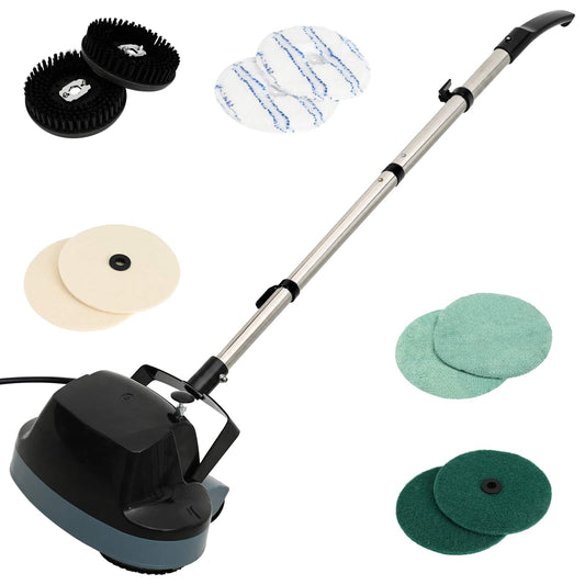 vidaXL 5 in 1 Twin Head Floor Scrubber & Polisher Black 2