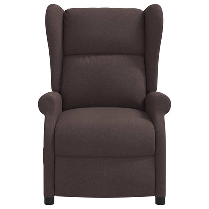 vidaXL Wing Back Electric Massage Recliner Chair Dark Brown Fabric 4