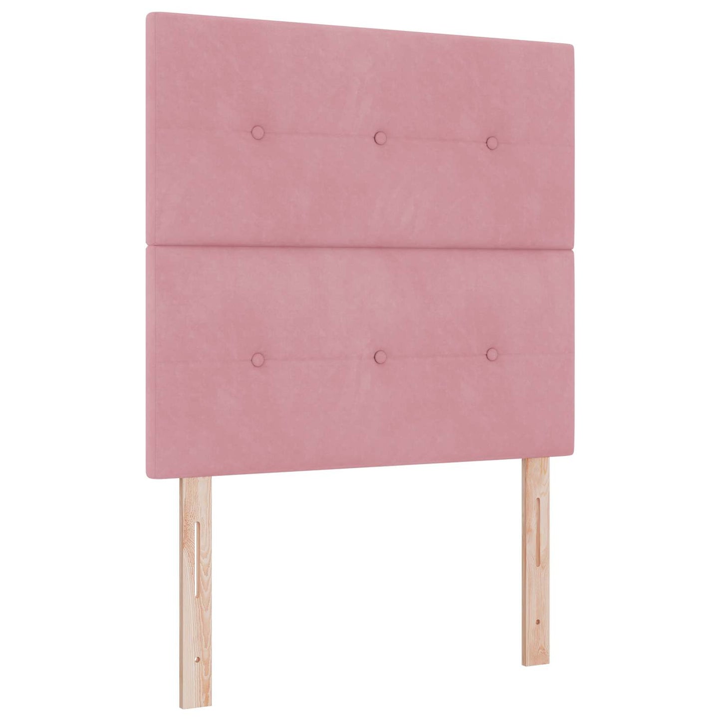 vidaXL LED Box Spring Bed with Mattress Pink 120 x 200 cm Velvet 5