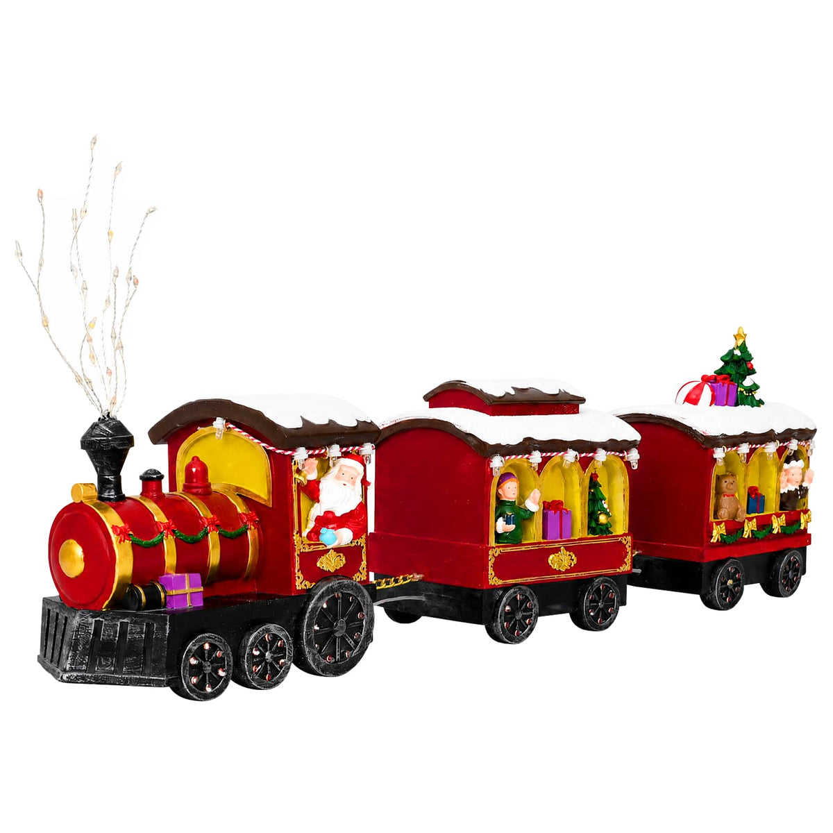 vidaXL Christmas Train SALO 51 x 9.5 x 24.5 cm Resin Multicolour 3