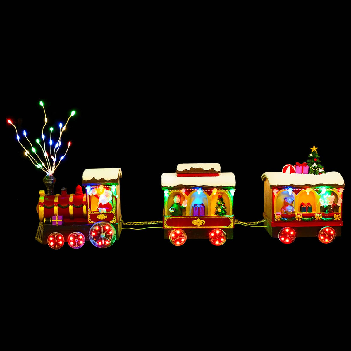 vidaXL Christmas Train SALO 51 x 9.5 x 24.5 cm Resin Multicolour 4