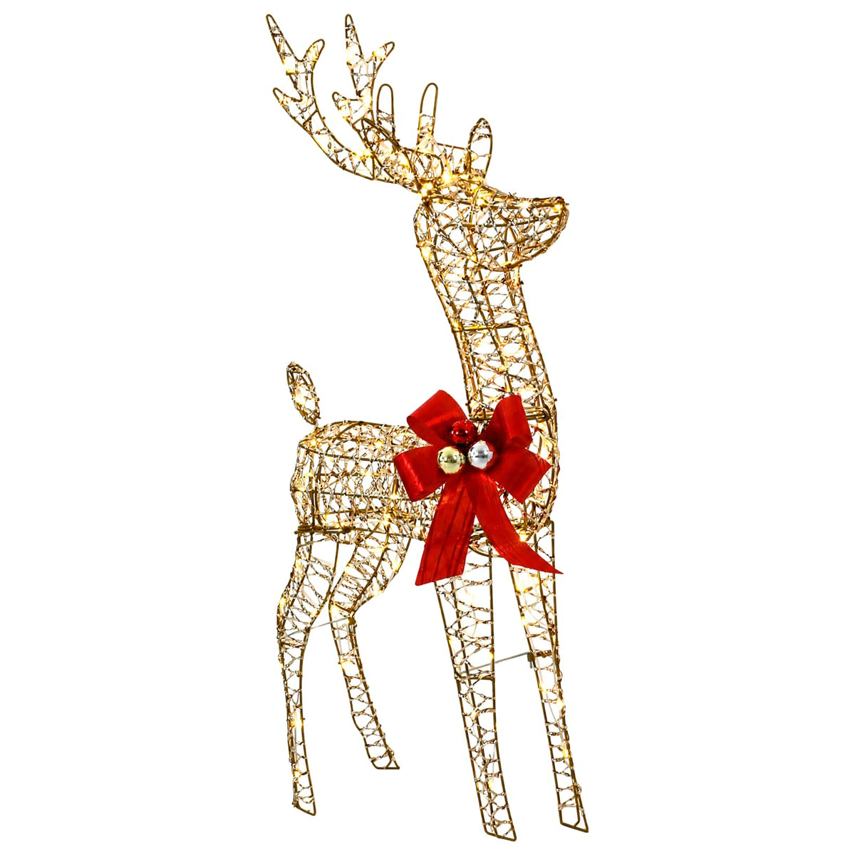 vidaXL Reindeer Family Christmas Decoration 3 pcs 200 LEDs Warm White 4