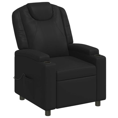Recliner Chair 75 x 95 x 106 cm Fabric Black with massage function