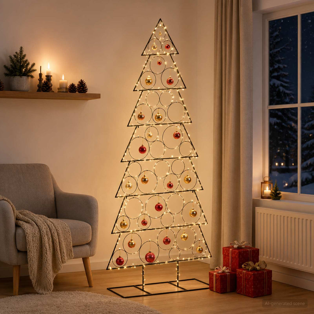 vidaXL Metal Christmas Tree KUOPIO Steel