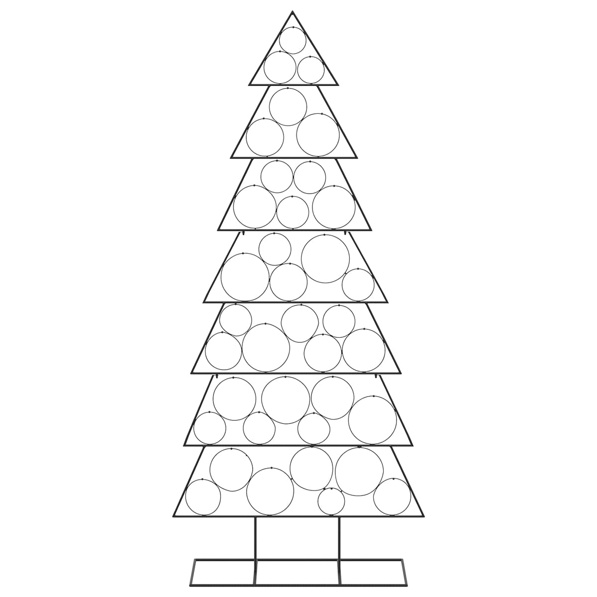 Metal Christmas Tree KUOPIO Steel Black 210 cm