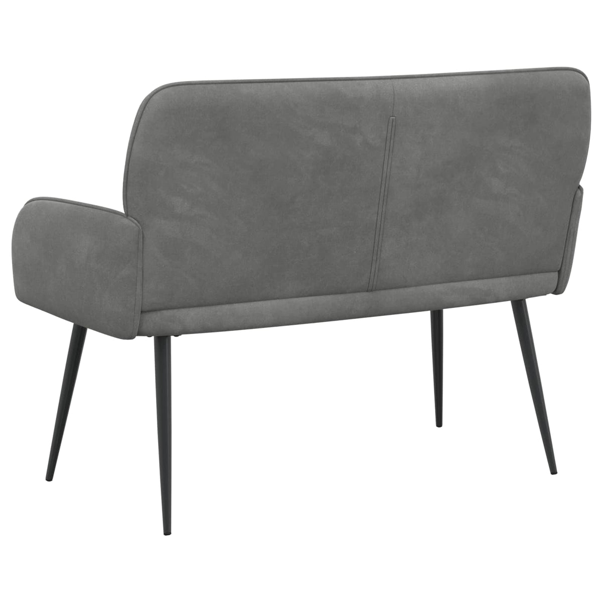 2 Seater Sofa with Metal Legs 2-Seater Velvet Dark grey