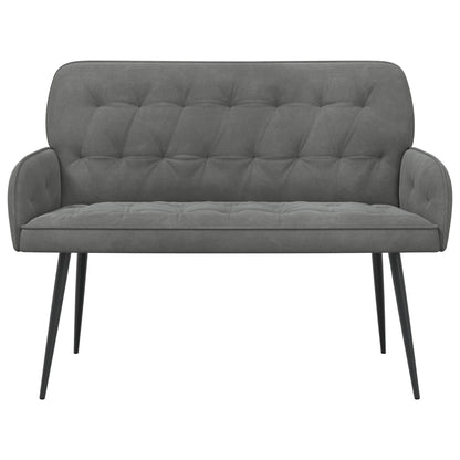 2 Seater Sofa with Metal Legs 2-Seater Velvet Dark grey