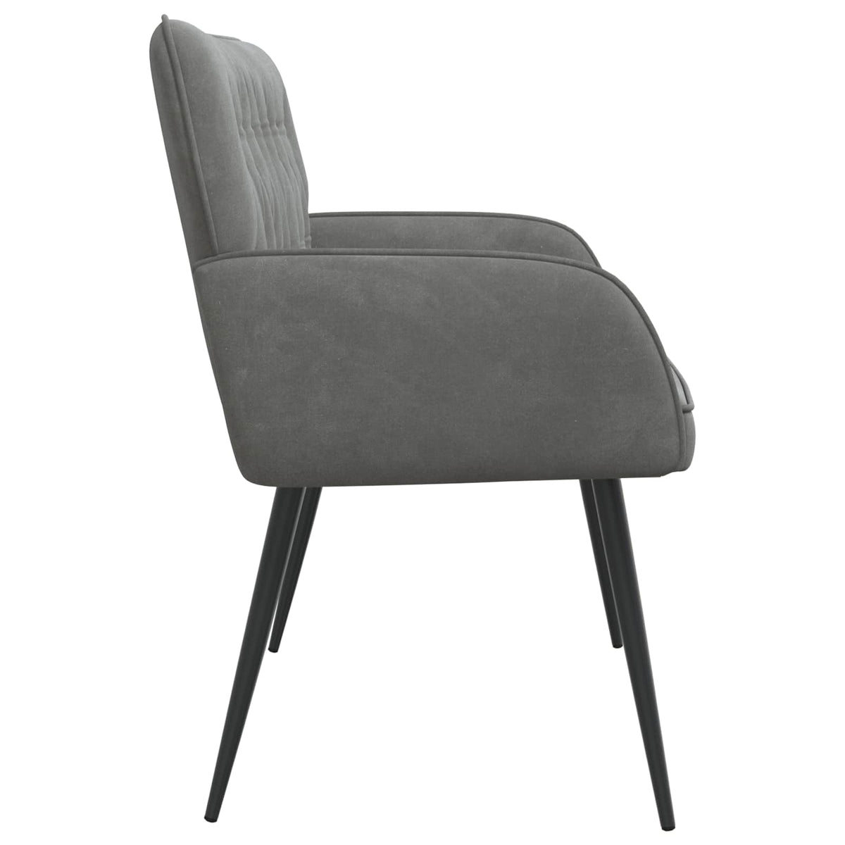 2 Seater Sofa with Metal Legs 2-Seater Velvet Dark grey