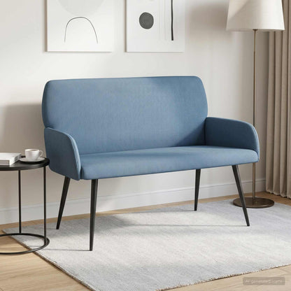 2 Seater Sofa with Metal Legs 2-Seater Blue