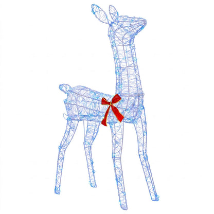 3D Christmas Reindeer LOVIISA 110 LEDs Width 70 cm Blue