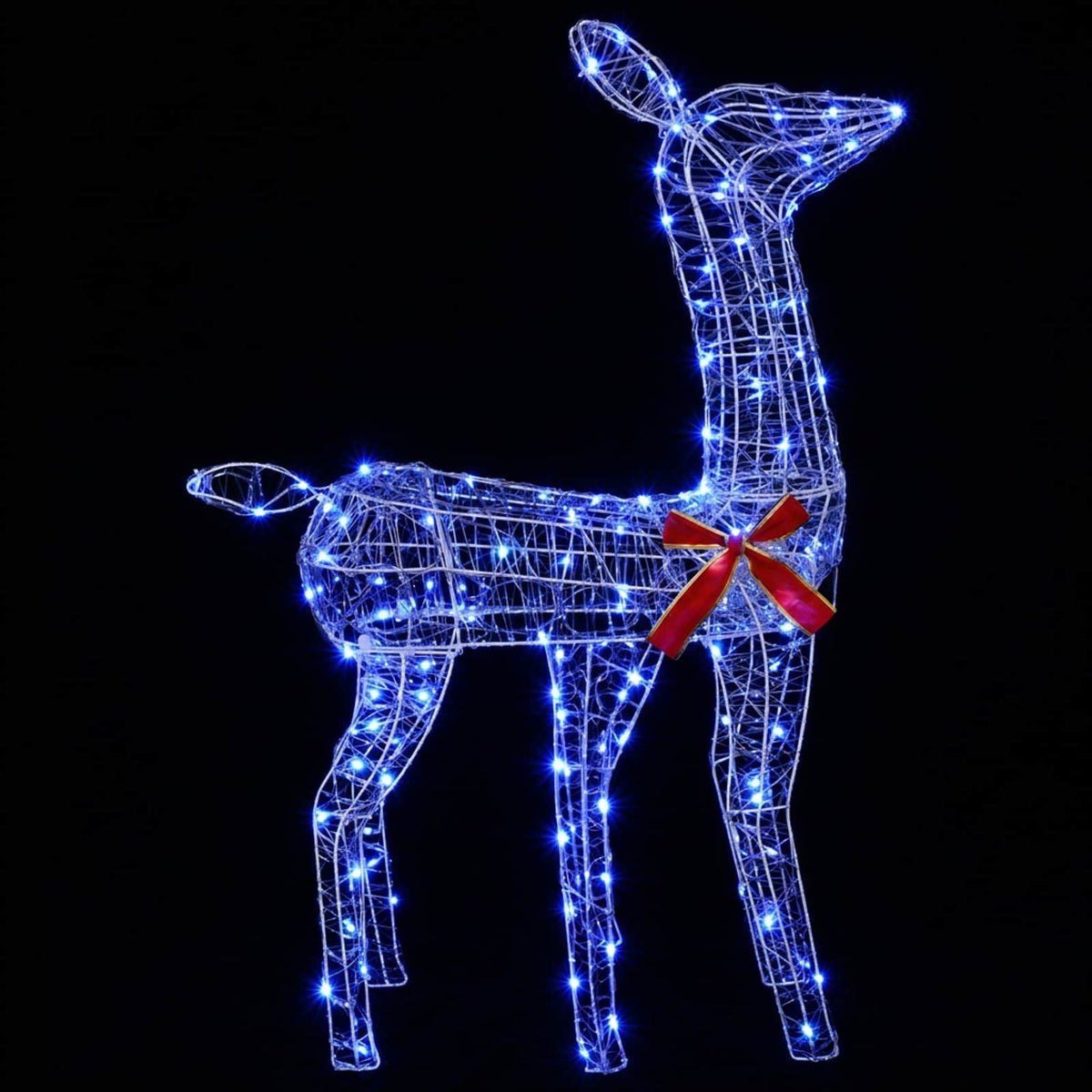 3D Christmas Reindeer LOVIISA 110 LEDs Width 70 cm Blue