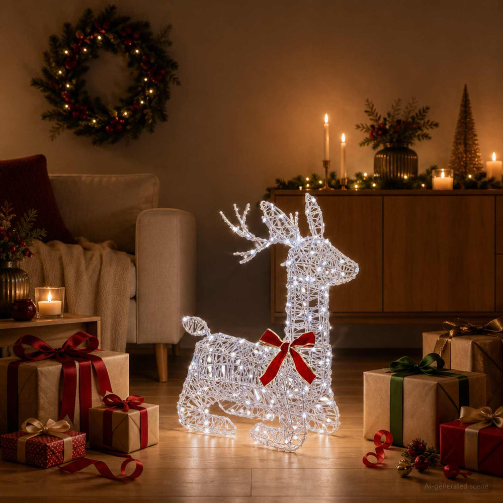 vidaXL 3D Christmas Reindeer LOVIISA 140 LEDs