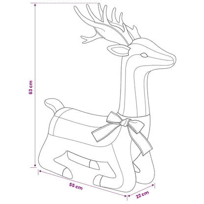 3D Christmas Reindeer LOVIISA 140 LEDs Cold white