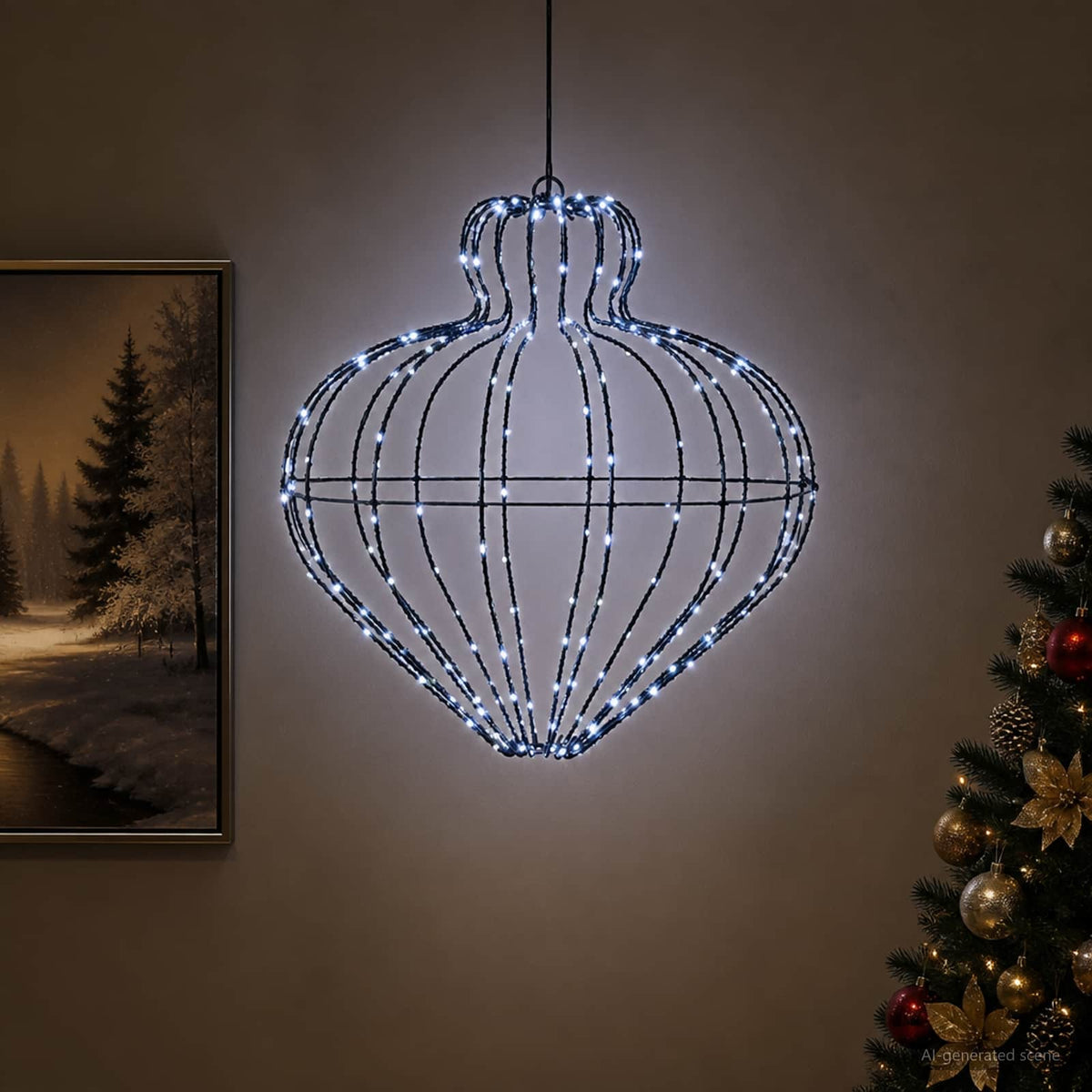 Christmas Finial Light 192 LEDs Dia. 40 x 40 cm 1 Cold white