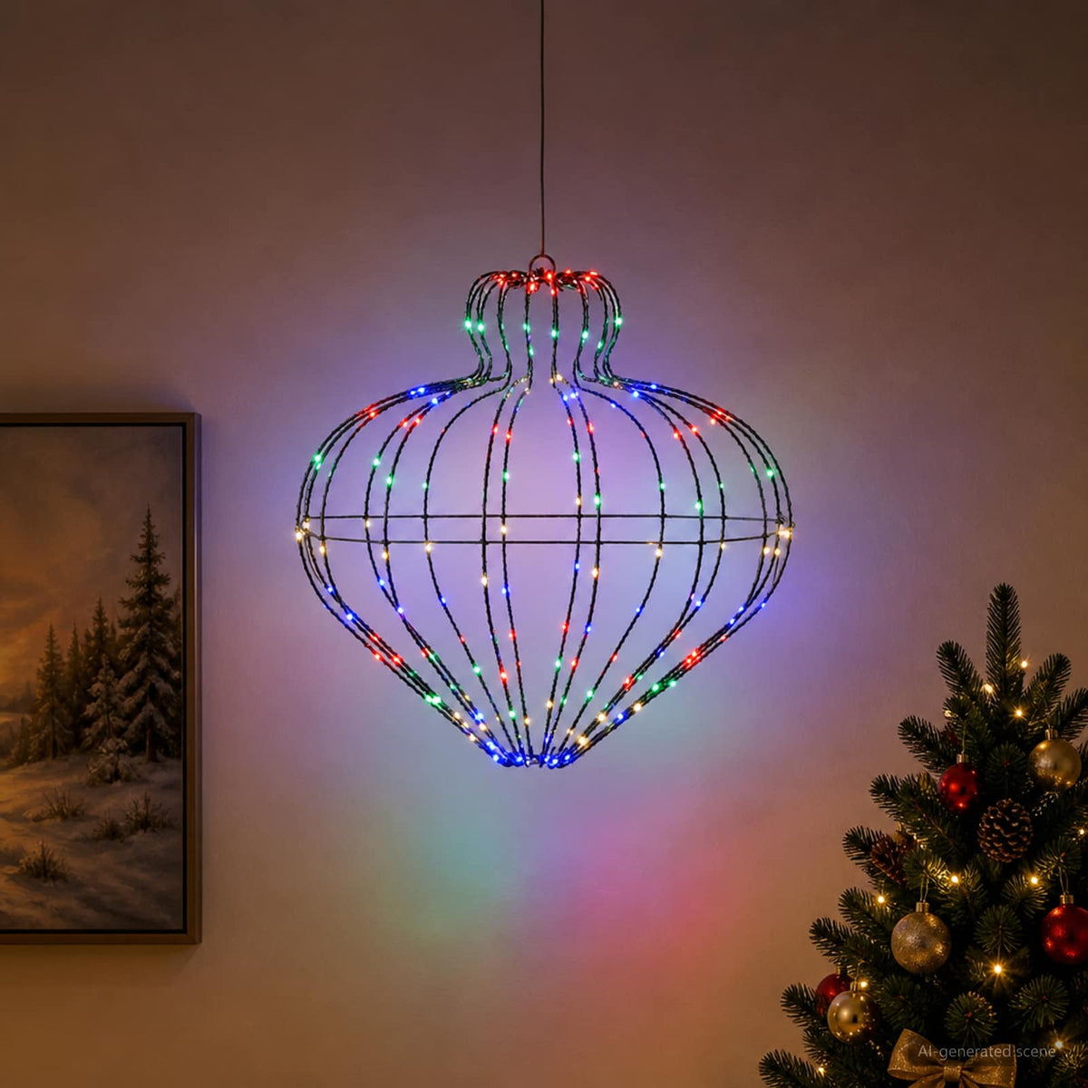 Christmas Finial Light 192 LEDs Dia. 40 x 40 cm 1 Multicolour