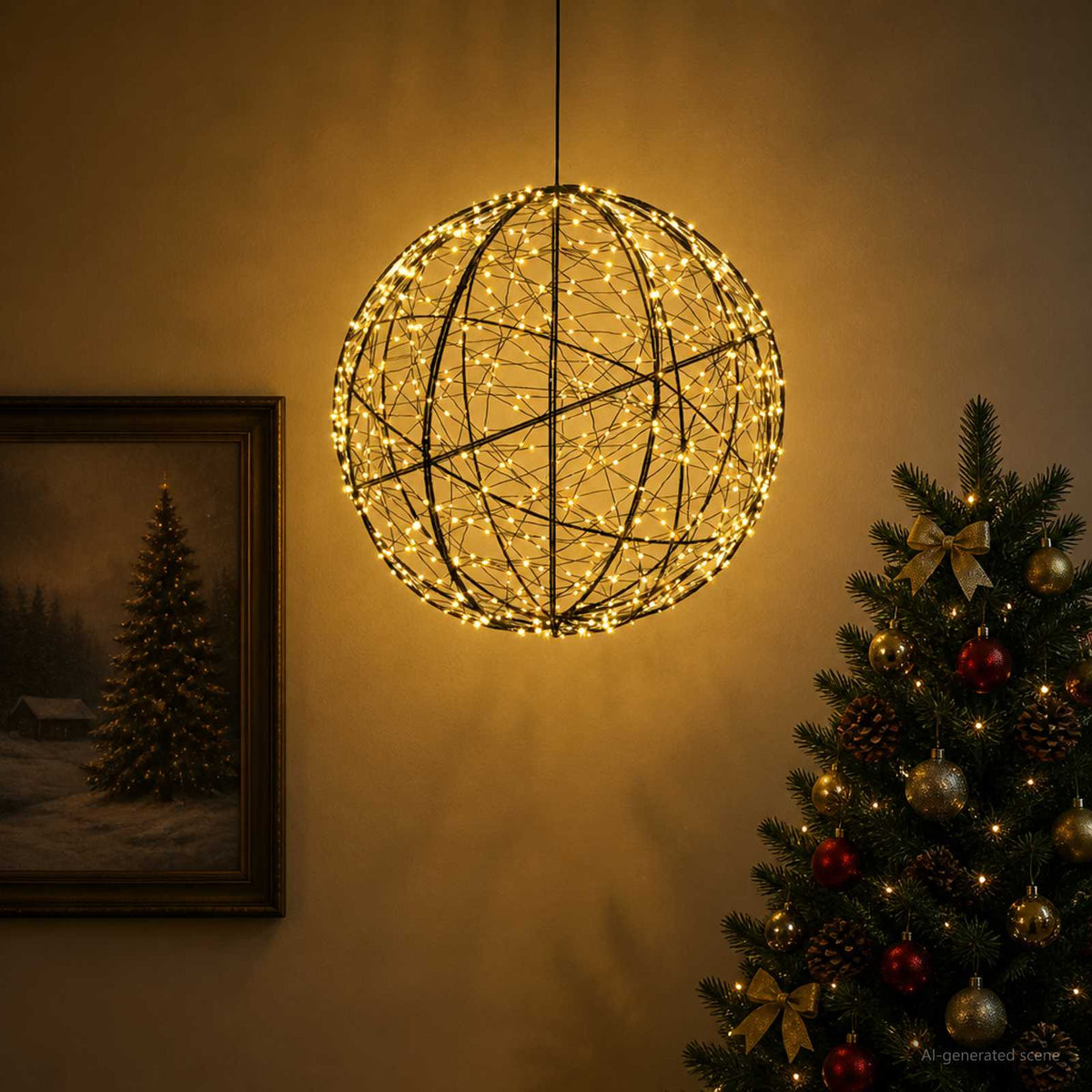 Christmas Finial Light 200 LEDs Diameter 20 x 22 cm Ø 40 x 42 cm Warm white