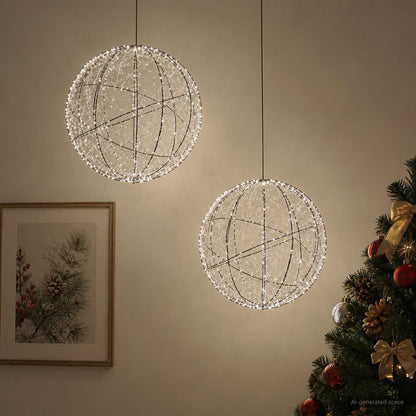 Christmas Finial Light 600 LEDs 2 pcs Ø 40 x 42 cm Cold white