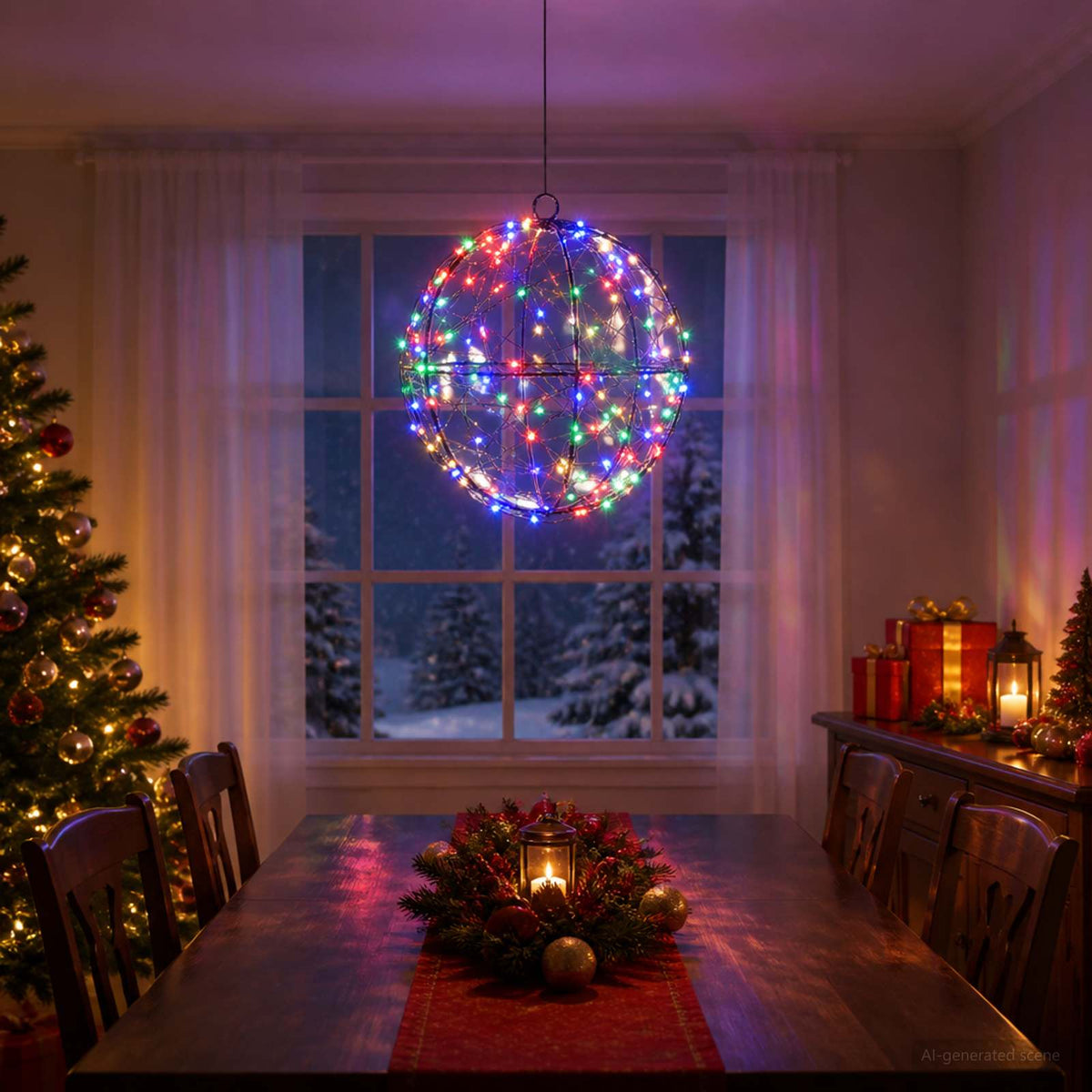 Christmas Finial Light 200 LEDs Diameter 20 x 22 cm Ø 20 x 22 cm Multicolour