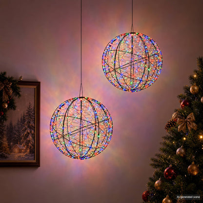 Christmas Finial Light 600 LEDs 2 pcs Ø 40 x 42 cm Multicolour