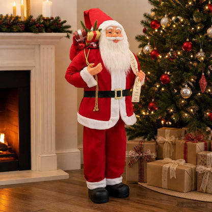 Santa Claus Figure Red Polyester 110 cm