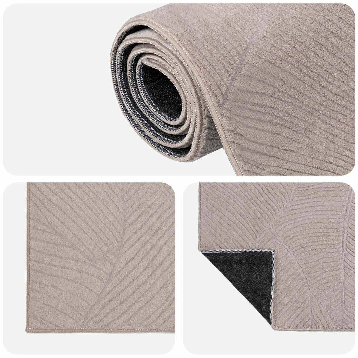 Rug IZA Beige 100% Polyester Low Pile 120 x 170 cm