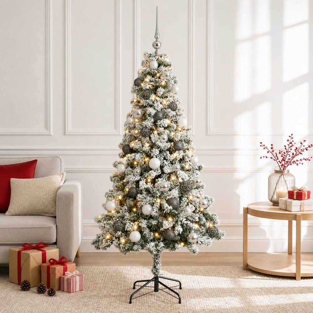 vidaXL Artificial Christmas Tree with Bauble 120 cm 150 LEDs