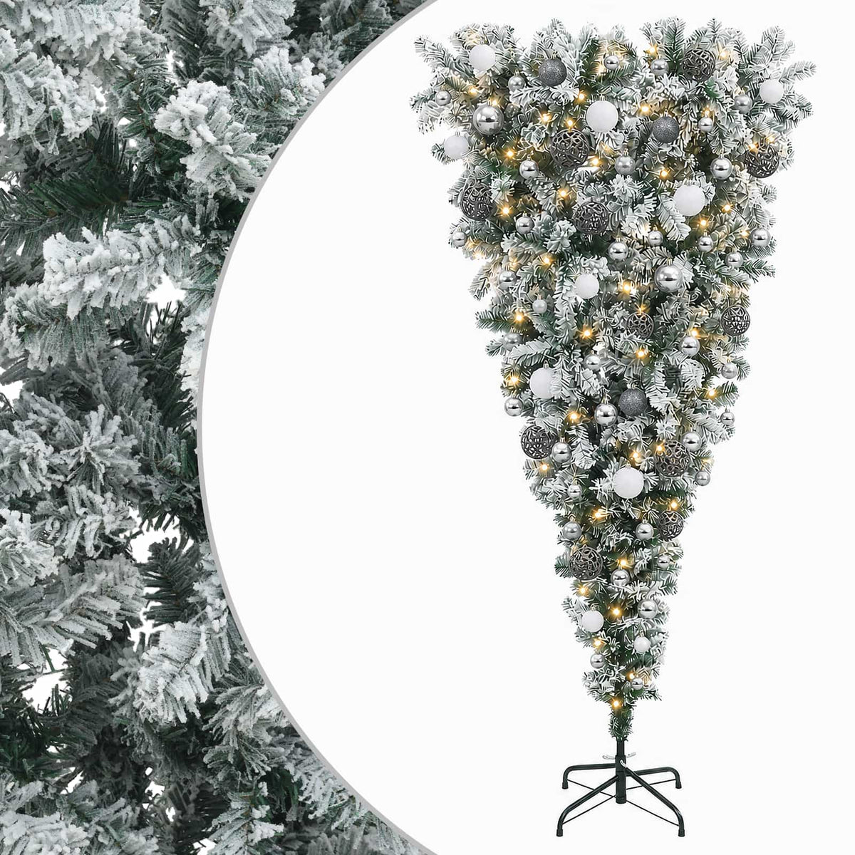 vidaXL Artificial Christmas Tree with Bauble 180 cm 300 LEDs 2