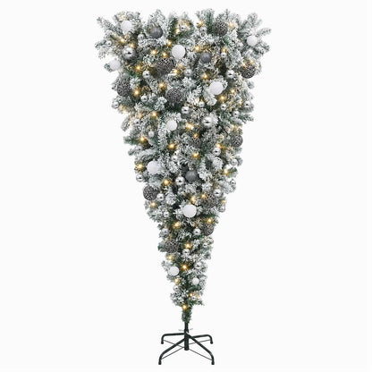 vidaXL Artificial Christmas Tree with Bauble 180 cm 300 LEDs 4