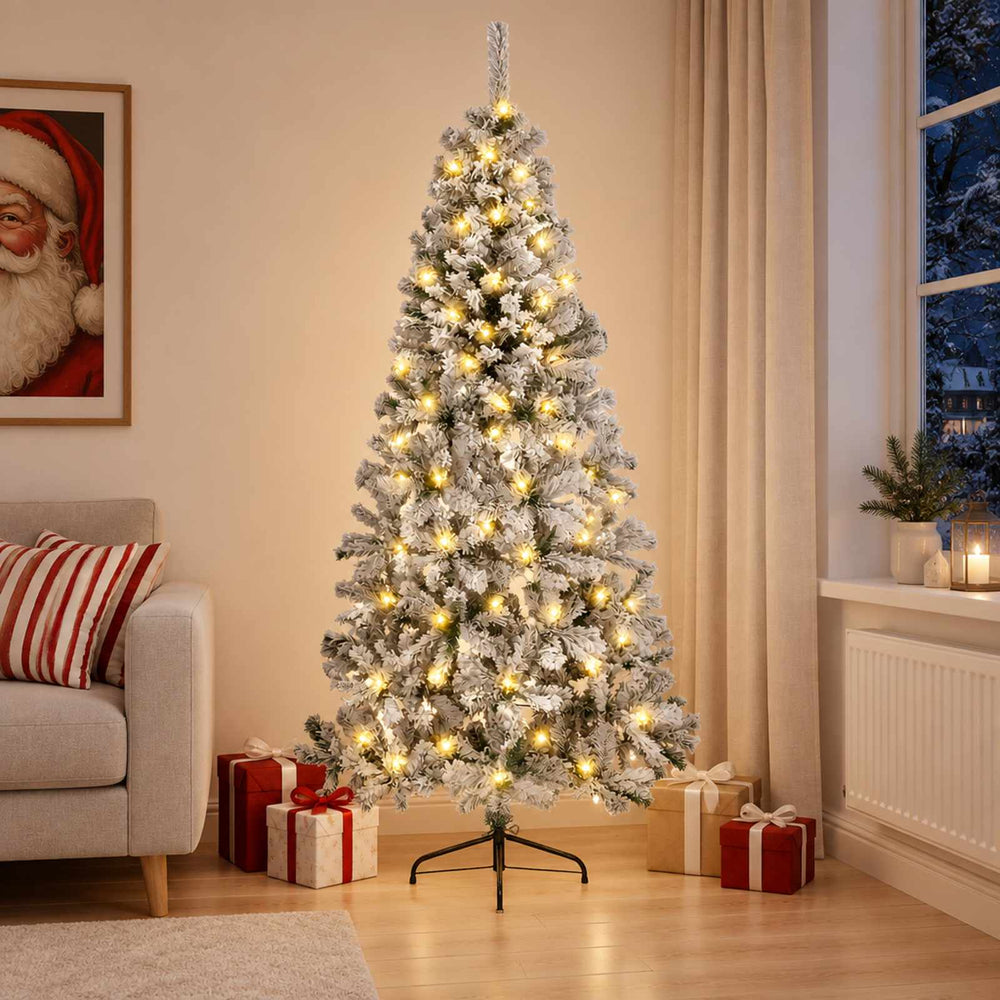 vidaXL Artificial Christmas Tree with Bauble 300 LEDs 210 cm