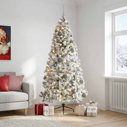 vidaXL Artificial Christmas Tree with Bauble 210 cm 300 LEDs 3