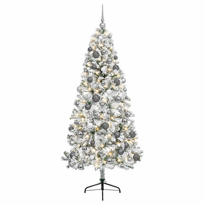 vidaXL Artificial Christmas Tree with Bauble 210 cm 300 LEDs 4