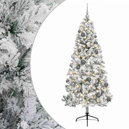 vidaXL Artificial Christmas Tree with Bauble 240 cm 300 LEDs 2