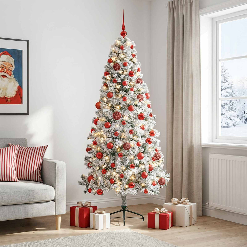 vidaXL Artificial Christmas Tree with Bauble 240 cm 300 LEDs