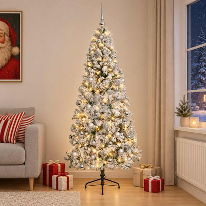 vidaXL Artificial Christmas Tree with Bauble 240 cm 300 LEDs 1