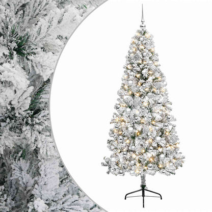 vidaXL Artificial Christmas Tree with Bauble 210 cm 300 LEDs 2