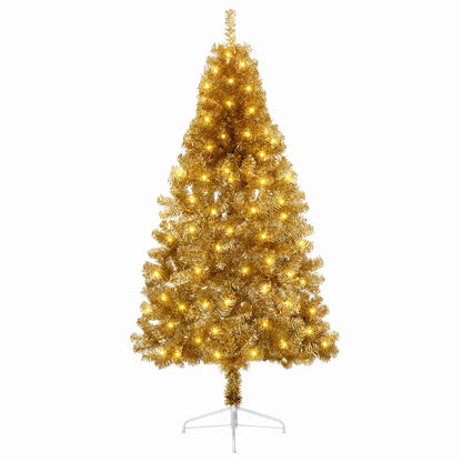vidaXL Artificial Hinged Christmas Tree 210 cm 300 LEDs Warm White 4