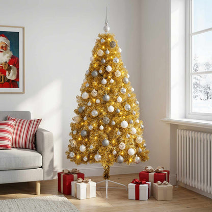 vidaXL Artificial Christmas Tree with Bauble 210 cm 300 LEDs 3