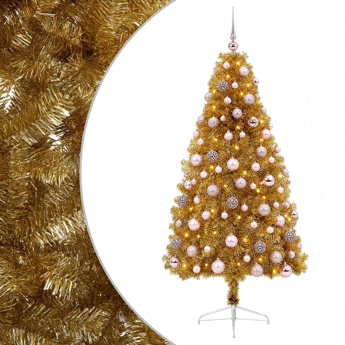 vidaXL Artificial Christmas Tree with Bauble 210 cm 300 LEDs 2
